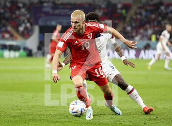 21/11/2022 - Aaron Ramsey of Wales during the FIFA World Cup 2022, Group B football match between United States and Wales on November 21, 2022 at Ahmad Bin Ali Stadium in Ar-Rayyan, Qatar - FOOTBALL - WORLD CUP 2022 - UNITED STATES V WALES - FIFA MONDIALI - CALCIO