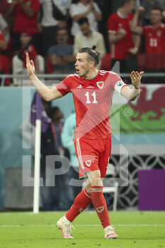 2022-11-21 - Gareth Bale of Wales celebrates his goal during the FIFA World Cup 2022, Group B football match between United States and Wales on November 21, 2022 at Ahmad Bin Ali Stadium in Ar-Rayyan, Qatar - FOOTBALL - WORLD CUP 2022 - UNITED STATES V WALES - FIFA WORLD CUP - SOCCER