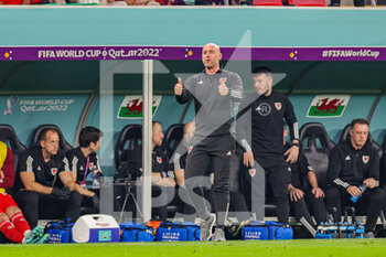 21/11/2022 - Head coach Rob Page of Wales during the FIFA World Cup 2022, Group B football match between United States and Wales on November 21, 2022 at Ahmad Bin Ali Stadium in Ar-Rayyan, Qatar - FOOTBALL - WORLD CUP 2022 - UNITED STATES V WALES - FIFA MONDIALI - CALCIO