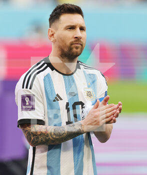 22/11/2022 - Lionel Messi of Argentina during the FIFA World Cup 2022, Group C football match between Argentina and Saudi Arabia on November 22, 2022 at Lusail Stadium in Al Daayen, Qatar - FOOTBALL - WORLD CUP 2022 - ARGENTINA V SAUDI ARABIA - FIFA MONDIALI - CALCIO