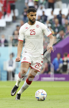 22/11/2022 - Anis Slimane of Tunisia during the FIFA World Cup 2022, Group D football match between Denmark and Tunisia on November 22, 2022 at Education City Stadium in Doha, Qatar - FOOTBALL - WORLD CUP 2022 - DENMARK V TUNISIA - FIFA MONDIALI - CALCIO