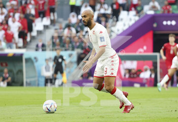 22/11/2022 - Issam Jebali of Tunisia during the FIFA World Cup 2022, Group D football match between Denmark and Tunisia on November 22, 2022 at Education City Stadium in Doha, Qatar - FOOTBALL - WORLD CUP 2022 - DENMARK V TUNISIA - FIFA MONDIALI - CALCIO