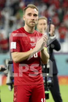 22/11/2022 - Christian Eriksen of Denmark applauds the fans following the FIFA World Cup 2022, Group D football match between Denmark and Tunisia on November 22, 2022 at Education City Stadium in Doha, Qatar - FOOTBALL - WORLD CUP 2022 - DENMARK V TUNISIA - FIFA MONDIALI - CALCIO