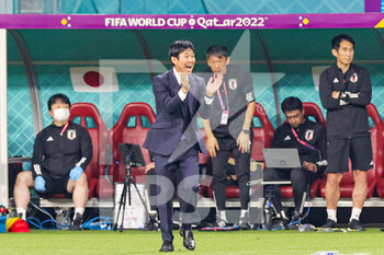 23/11/2022 - Head coach Hajime Moriyasu of Japan during the FIFA World Cup 2022, Group E football match between Germany and Japan on November 23, 2022 at Khalifa International Stadium in Ar-Rayyan, Qatar - FOOTBALL - WORLD CUP 2022 - GERMANY V JAPAN - FIFA MONDIALI - CALCIO