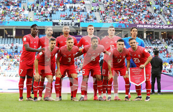 24/11/2022 - Team of Switzerland during the FIFA World Cup 2022, Group G football match between Switzerland and Cameroon on November 24, 2022 at Al Janoub Stadium in Al Wakrah, Qatar - FOOTBALL - WORLD CUP 2022 - SWITZERLAND V CAMEROON - FIFA MONDIALI - CALCIO