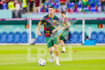 2022-11-24 - Cristiano Ronaldo (7) of Portugal warms up ahead of the Fifa World Cup 2022, Group H football match between Portugal and Ghana on November 24, 2022 at Stadium 974 in Doha, Qatar - FOOTBALL - WORLD CUP 2022 - PORTUGAL V GHANA - FIFA WORLD CUP - SOCCER