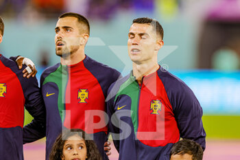 24/11/2022 - Cristiano Ronaldo (7) of Portugal looks emotional line up during the Fifa World Cup 2022, Group H football match between Portugal and Ghana on November 24, 2022 at Stadium 974 in Doha, Qatar - FOOTBALL - WORLD CUP 2022 - PORTUGAL V GHANA - FIFA MONDIALI - CALCIO