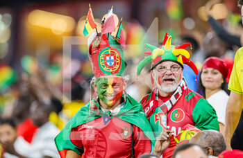 2022-11-24 - Portugal fans during the Fifa World Cup 2022, Group H football match between Portugal and Ghana on November 24, 2022 at Stadium 974 in Doha, Qatar - FOOTBALL - WORLD CUP 2022 - PORTUGAL V GHANA - FIFA WORLD CUP - SOCCER