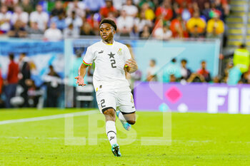 2022-11-24 - Tariq Lamptey (2) of Ghana during the Fifa World Cup 2022, Group H football match between Portugal and Ghana on November 24, 2022 at Stadium 974 in Doha, Qatar - FOOTBALL - WORLD CUP 2022 - PORTUGAL V GHANA - FIFA WORLD CUP - SOCCER