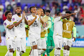 2022-11-24 - Ghana players at full time during the Fifa World Cup 2022, Group H football match between Portugal and Ghana on November 24, 2022 at Stadium 974 in Doha, Qatar - FOOTBALL - WORLD CUP 2022 - PORTUGAL V GHANA - FIFA WORLD CUP - SOCCER