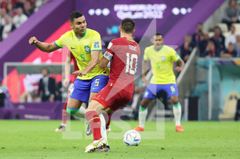 24/11/2022 - Casemiro of Brazil during the FIFA World Cup 2022, Group G football match between Brazil and Serbia on November 24, 2022 at Lusail Stadium in Al Daayen, Qatar - FOOTBALL - WORLD CUP 2022 - BRAZIL V SERBIA - FIFA MONDIALI - CALCIO