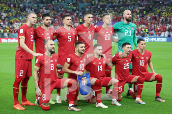 24/11/2022 - Serbia team group before the FIFA World Cup 2022, Group G football match between Brazil and Serbia on November 24, 2022 at Lusail Stadium in Al Daayen, Qatar - FOOTBALL - WORLD CUP 2022 - BRAZIL V SERBIA - FIFA MONDIALI - CALCIO