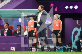 2022-11-25 - Coach of England Gareth Southgate during the FIFA World Cup 2022, Group B football match between Qatar and Senegal on November 25, 2022 at Al Bayt Stadium in Al Khor, Qatar - FOOTBALL - WORLD CUP 2022 - ENGLAND V UNITED STATES - FIFA WORLD CUP - SOCCER