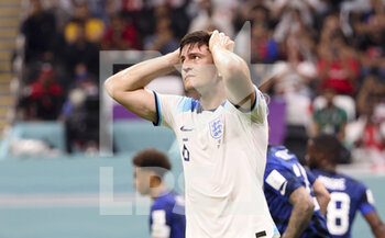 2022-11-25 - Harry Maguire of England during the FIFA World Cup 2022, Group B football match between Qatar and Senegal on November 25, 2022 at Al Bayt Stadium in Al Khor, Qatar - FOOTBALL - WORLD CUP 2022 - ENGLAND V UNITED STATES - FIFA WORLD CUP - SOCCER