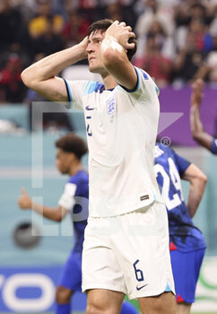 2022-11-25 - Harry Maguire of England during the FIFA World Cup 2022, Group B football match between Qatar and Senegal on November 25, 2022 at Al Bayt Stadium in Al Khor, Qatar - FOOTBALL - WORLD CUP 2022 - ENGLAND V UNITED STATES - FIFA WORLD CUP - SOCCER