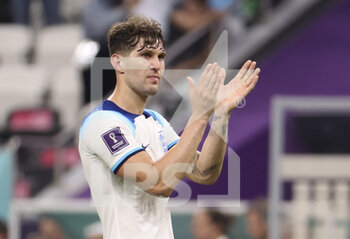 2022-11-25 - John Stones of England salutes the supporters following during the FIFA World Cup 2022, Group B football match between Qatar and Senegal on November 25, 2022 at Al Bayt Stadium in Al Khor, Qatar - FOOTBALL - WORLD CUP 2022 - ENGLAND V UNITED STATES - FIFA WORLD CUP - SOCCER
