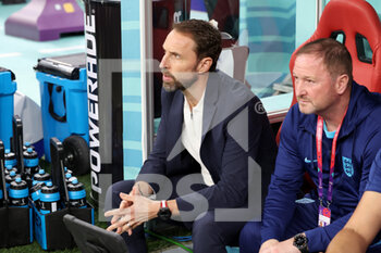 2022-11-25 - Coach of England Gareth Southgate during the FIFA World Cup 2022, Group B football match between Qatar and Senegal on November 25, 2022 at Al Bayt Stadium in Al Khor, Qatar - FOOTBALL - WORLD CUP 2022 - ENGLAND V UNITED STATES - FIFA WORLD CUP - SOCCER