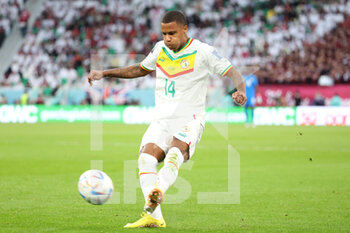 2022-11-25 - Ismail Jakobs of Senegal during the FIFA World Cup 2022, Group A football match between Qatar and Senegal on November 25, 2022 at Al Thumama Stadium in Doha, Qatar - FOOTBALL - WORLD CUP 2022 - QATAR V SENEGAL - FIFA WORLD CUP - SOCCER