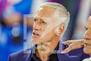 2022-11-26 - Head coach Didier Deschamps of France during the FIFA World Cup 2022, Group D football match between France and Denmark on November 26, 2022 at Stadium 974 in Doha, Qatar - FOOTBALL - WORLD CUP 2022 - FRANCE V DENMARK - FIFA WORLD CUP - SOCCER