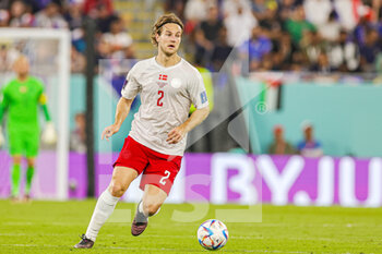 2022-11-26 - Joachim Andersen (2) of Denmark during the FIFA World Cup 2022, Group D football match between France and Denmark on November 26, 2022 at Stadium 974 in Doha, Qatar - FOOTBALL - WORLD CUP 2022 - FRANCE V DENMARK - FIFA WORLD CUP - SOCCER