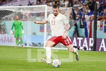 2022-11-26 - Pierre-Emile Hojbjerg of Denmark during the FIFA World Cup 2022, Group D football match between France and Denmark on November 26, 2022 at Stadium 974 in Doha, Qatar - FOOTBALL - WORLD CUP 2022 - FRANCE V DENMARK - FIFA WORLD CUP - SOCCER