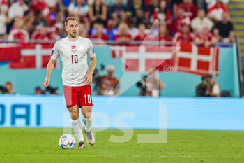 2022-11-26 - Christian Eriksen (10) of Denmark during the FIFA World Cup 2022, Group D football match between France and Denmark on November 26, 2022 at Stadium 974 in Doha, Qatar - FOOTBALL - WORLD CUP 2022 - FRANCE V DENMARK - FIFA WORLD CUP - SOCCER