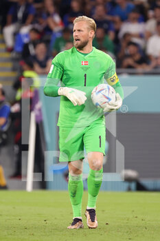 2022-11-26 - Denmark goalkeeper Kasper Schmeichel during the FIFA World Cup 2022, Group D football match between France and Denmark on November 26, 2022 at Stadium 974 in Doha, Qatar - FOOTBALL - WORLD CUP 2022 - FRANCE V DENMARK - FIFA WORLD CUP - SOCCER