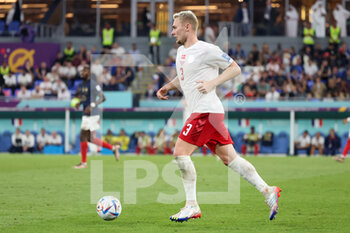 2022-11-26 - Victor Nelsson of Denmark during the FIFA World Cup 2022, Group D football match between France and Denmark on November 26, 2022 at Stadium 974 in Doha, Qatar - FOOTBALL - WORLD CUP 2022 - FRANCE V DENMARK - FIFA WORLD CUP - SOCCER