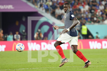 2022-11-26 - Dayot Upamecano of France during the FIFA World Cup 2022, Group D football match between France and Denmark on November 26, 2022 at Stadium 974 in Doha, Qatar - FOOTBALL - WORLD CUP 2022 - FRANCE V DENMARK - FIFA WORLD CUP - SOCCER