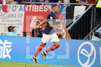 2022-11-26 - Kylian Mbappe of France celebrates winning following the FIFA World Cup 2022, Group D football match between France and Denmark on November 26, 2022 at Stadium 974 in Doha, Qatar - FOOTBALL - WORLD CUP 2022 - FRANCE V DENMARK - FIFA WORLD CUP - SOCCER
