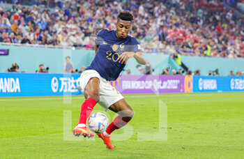 2022-11-26 - Kingsley Coman (20) of France during the FIFA World Cup 2022, Group D football match between France and Denmark on November 26, 2022 at Stadium 974 in Doha, Qatar - FOOTBALL - WORLD CUP 2022 - FRANCE V DENMARK - FIFA WORLD CUP - SOCCER