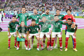 2022-11-26 - Team of Mexico during the FIFA World Cup 2022, Group C football match between Argentina and Mexico on November 26, 2022 at Lusail Stadium in Al Daayen, Qatar - FOOTBALL - WORLD CUP 2022 - ARGENTINA V MEXICO - FIFA WORLD CUP - SOCCER