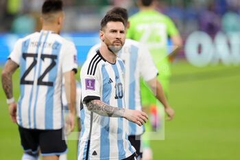 2022-11-26 - Lionel Messi of Argentina during the FIFA World Cup 2022, Group C football match between Argentina and Mexico on November 26, 2022 at Lusail Stadium in Al Daayen, Qatar - FOOTBALL - WORLD CUP 2022 - ARGENTINA V MEXICO - FIFA WORLD CUP - SOCCER