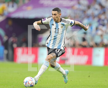 2022-11-26 - Angel Di Maria of Argentina during the FIFA World Cup 2022, Group C football match between Argentina and Mexico on November 26, 2022 at Lusail Stadium in Al Daayen, Qatar - FOOTBALL - WORLD CUP 2022 - ARGENTINA V MEXICO - FIFA WORLD CUP - SOCCER