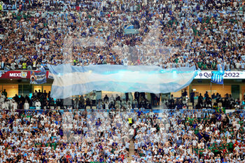 2022-11-26 - Argentina fans during the FIFA World Cup 2022, Group C football match between Argentina and Mexico on November 26, 2022 at Lusail Stadium in Al Daayen, Qatar - FOOTBALL - WORLD CUP 2022 - ARGENTINA V MEXICO - FIFA WORLD CUP - SOCCER