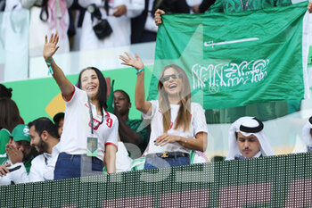 2022-11-26 - Anna Lewandowska, Robert Lewandowski's wife on the right, in the stands, player's wife during the FIFA World Cup 2022, Group C football match between Poland and Saudi Arabia on November 26, 2022 at Education City Stadium in Doha, Qatar - FOOTBALL - WORLD CUP 2022 - POLAND V SAUDI ARABIA - FIFA WORLD CUP - SOCCER