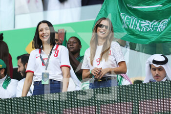 2022-11-26 - Anna Lewandowska, Robert Lewandowski's wife on the right, in the stands, player's wife during the FIFA World Cup 2022, Group C football match between Poland and Saudi Arabia on November 26, 2022 at Education City Stadium in Doha, Qatar - FOOTBALL - WORLD CUP 2022 - POLAND V SAUDI ARABIA - FIFA WORLD CUP - SOCCER