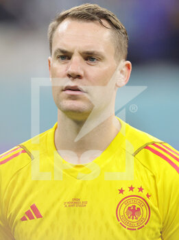 2022-11-27 - Manuel Neuer of Germany during the FIFA World Cup 2022, Group E football match between Spain and Germany on November 27, 2022 at Al Bayt Stadium in Al Khor, Qatar - FOOTBALL - WORLD CUP 2022 - SPAIN V GERMANY - FIFA WORLD CUP - SOCCER