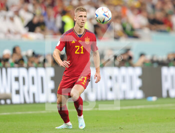 2022-11-27 - Dani Olmo of Spain during the FIFA World Cup 2022, Group E football match between Spain and Germany on November 27, 2022 at Al Bayt Stadium in Al Khor, Qatar - FOOTBALL - WORLD CUP 2022 - SPAIN V GERMANY - FIFA WORLD CUP - SOCCER