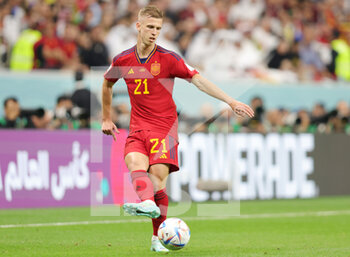 2022-11-27 - Dani Olmo of Spain during the FIFA World Cup 2022, Group E football match between Spain and Germany on November 27, 2022 at Al Bayt Stadium in Al Khor, Qatar - FOOTBALL - WORLD CUP 2022 - SPAIN V GERMANY - FIFA WORLD CUP - SOCCER