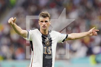 2022-11-27 - Thomas Muller of Germany during the FIFA World Cup 2022, Group E football match between Spain and Germany on November 27, 2022 at Al Bayt Stadium in Al Khor, Qatar - FOOTBALL - WORLD CUP 2022 - SPAIN V GERMANY - FIFA WORLD CUP - SOCCER