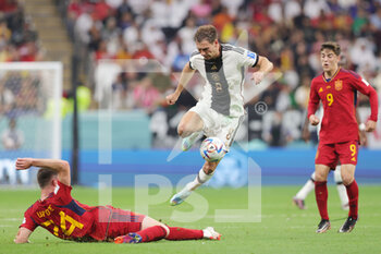 2022-11-27 - Leon Goretzka of Germany, Aymeric Laporte of Spain during the FIFA World Cup 2022, Group E football match between Spain and Germany on November 27, 2022 at Al Bayt Stadium in Al Khor, Qatar - FOOTBALL - WORLD CUP 2022 - SPAIN V GERMANY - FIFA WORLD CUP - SOCCER
