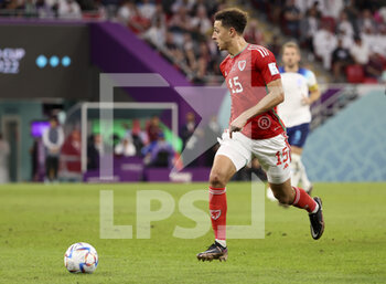 2022-11-29 - Ethan Ampadu of Wales during the FIFA World Cup 2022, Group B football match between Wales and England on November 29, 2022 at Ahmad Bin Ali Stadium in Ar-Rayyan, Qatar - FOOTBALL - WORLD CUP 2022 - WALES V ENGLAND - FIFA WORLD CUP - SOCCER