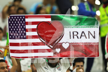 2022-11-29 - Iran fans during the FIFA World Cup 2022, Group B football match between Iran and United States on November 29, 2022 at Al Thumama Stadium in Doha, Qatar - FOOTBALL - WORLD CUP 2022 - IRAN V UNITED STATES - FIFA WORLD CUP - SOCCER