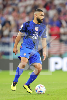 2022-11-29 - Cameron Carter-Vickers of USA during the FIFA World Cup 2022, Group B football match between Iran and United States on November 29, 2022 at Al Thumama Stadium in Doha, Qatar - FOOTBALL - WORLD CUP 2022 - IRAN V UNITED STATES - FIFA WORLD CUP - SOCCER