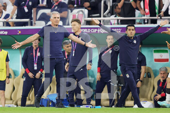 2022-11-29 - Head coach Carlos Queiroz of Iran during the FIFA World Cup 2022, Group B football match between Iran and United States on November 29, 2022 at Al Thumama Stadium in Doha, Qatar - FOOTBALL - WORLD CUP 2022 - IRAN V UNITED STATES - FIFA WORLD CUP - SOCCER