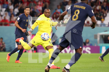 2022-11-30 - France goalkeeper Steve Mandanda during the FIFA World Cup 2022, Group D football match between Tunisia and France on November 30, 2022 at Education City Stadium in Doha, Qatar - FOOTBALL - WORLD CUP 2022 - TUNISIA V FRANCE - FIFA WORLD CUP - SOCCER