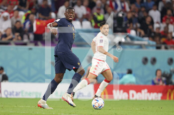 2022-11-30 - Youssouf Fofana of France during the FIFA World Cup 2022, Group D football match between Tunisia and France on November 30, 2022 at Education City Stadium in Doha, Qatar - FOOTBALL - WORLD CUP 2022 - TUNISIA V FRANCE - FIFA WORLD CUP - SOCCER