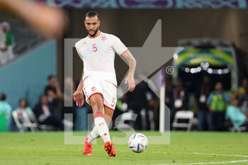 2022-11-30 - Nader Ghandri of Tunisia during the FIFA World Cup 2022, Group D football match between Tunisia and France on November 30, 2022 at Education City Stadium in Doha, Qatar - FOOTBALL - WORLD CUP 2022 - TUNISIA V FRANCE - FIFA WORLD CUP - SOCCER