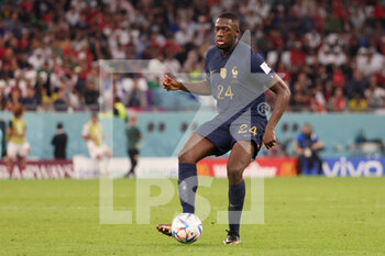 2022-11-30 - Ibrahima Konate of France during the FIFA World Cup 2022, Group D football match between Tunisia and France on November 30, 2022 at Education City Stadium in Doha, Qatar - FOOTBALL - WORLD CUP 2022 - TUNISIA V FRANCE - FIFA WORLD CUP - SOCCER